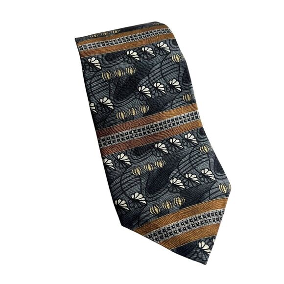 Vintage Evan-Picone 100% Silk Necktie Floral Pattern Business Career Fashion - Picture 9 of 10